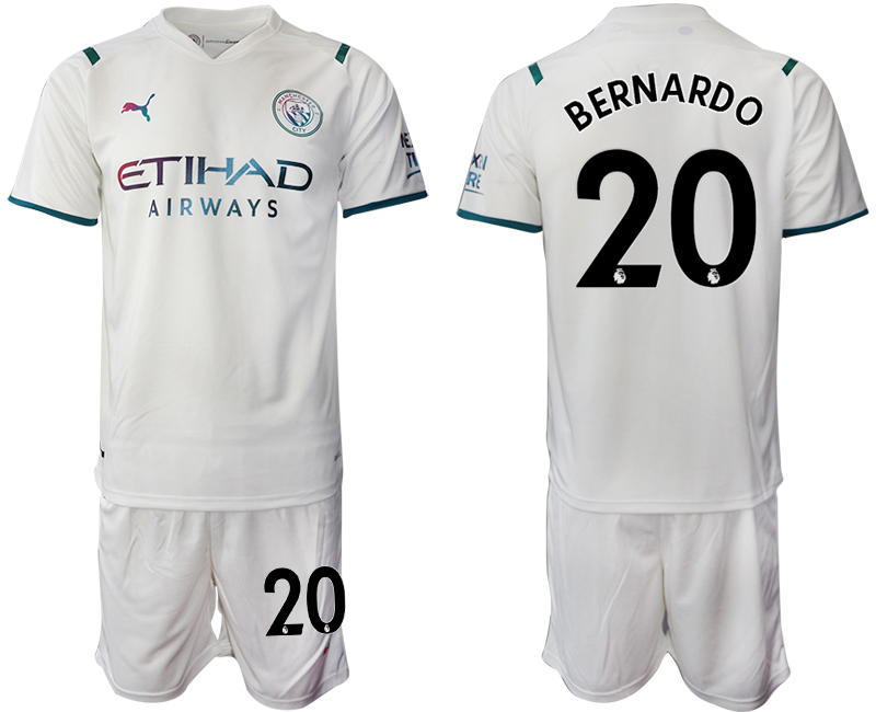 Men 2021-2022 Club Manchester City away White #20 Soccer Jersey->manchester city jersey->Soccer Club Jersey